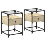 Mesitas noche 2 uds madera ingeniería roble Sonoma 40x40x55 cm de , Mesitas de noche - Ref: Foro24-846077, Precio: 80,99 €, D...