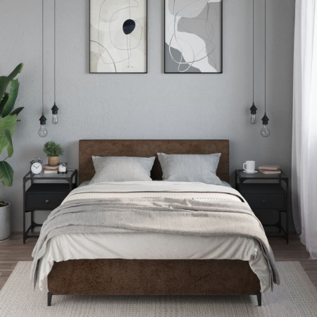 Mesitas de noche 2 uds madera de ingeniería negro 40x30x50 cm de , Mesitas de noche - Ref: Foro24-846075, Precio: 87,79 €, De...