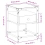 Mesita de noche madera de ingeniería gris Sonoma 40x40x55 cm de , Mesitas de noche - Ref: Foro24-846080, Precio: 60,55 €, Des...