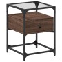 Mesita de noche madera de ingeniería marrón roble 40x40x55 cm de , Mesitas de noche - Ref: Foro24-846082, Precio: 59,52 €, De...
