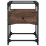 Mesita de noche madera de ingeniería marrón roble 40x40x55 cm de , Mesitas de noche - Ref: Foro24-846082, Precio: 59,52 €, De...