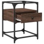 Mesita de noche madera de ingeniería marrón roble 40x40x55 cm de , Mesitas de noche - Ref: Foro24-846082, Precio: 59,52 €, De...