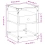 Mesita de noche madera de ingeniería marrón roble 40x40x55 cm de , Mesitas de noche - Ref: Foro24-846082, Precio: 59,52 €, De...