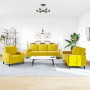 Juego de sofás con cojines 3 piezas terciopelo amarillo de , Sofás - Ref: Foro24-3278357, Precio: 671,11 €, Descuento: %