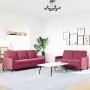 Juego de sofás con cojines 2 piezas terciopelo rojo tinto de , Sofás - Ref: Foro24-3278395, Precio: 487,96 €, Descuento: %