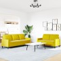 Juego de sofás con cojines 2 piezas terciopelo amarillo de , Sofás - Ref: Foro24-3278397, Precio: 516,55 €, Descuento: %