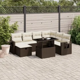 Set sofás de jardín 8 piezas y cojines ratán sintético marrón de , Conjuntos de jardín - Ref: Foro24-3275003, Precio: 561,67 ...