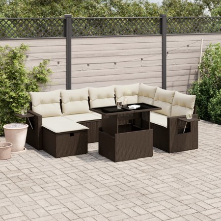 Set sofás de jardín 8 piezas y cojines ratán sintético marrón de , Conjuntos de jardín - Ref: Foro24-3275003, Precio: 571,64 ...