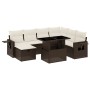 Set sofás de jardín 8 piezas y cojines ratán sintético marrón de , Conjuntos de jardín - Ref: Foro24-3275003, Precio: 571,64 ...