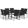 Juego de comedor para jardín 9 piezas textilene negro de , Conjuntos de jardín - Ref: Foro24-3295123, Precio: 340,71 €, Descu...