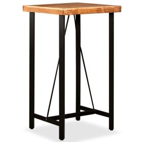 Mesa de bar de madera maciza de acacia 60x60x107 cm en Mesas de comedor | Comprar online en Foru.es