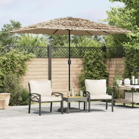 Sombrilla de jardín con poste de acero marrón 300x200x250 cm de , Sombrillas - Ref: Foro24-4005093, Precio: 131,24 €, Descuen...