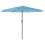 Sombrilla de jardín con palo de acero azul 388x388x248 cm de , Sombrillas - Ref: Foro24-4005114, Precio: 128,20 €, Descuento: %