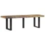Solid recycled wood and steel bench 160 cm by , Benches for halls and storage - Ref: Foro24-4006412, Price: 134,69 €, Discoun...