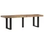 Solid recycled wood and steel bench 160 cm by , Benches for halls and storage - Ref: Foro24-4006412, Price: 134,69 €, Discoun...