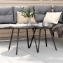 Mesitas de jardín redondas 2 ud acero recubrimiento polvo negro de , Mesas de jardín - Ref: Foro24-4008112, Precio: 74,63 €, ...