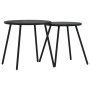 Mesitas de jardín redondas 2 ud acero recubrimiento polvo negro de , Mesas de jardín - Ref: Foro24-4008112, Precio: 74,63 €, ...