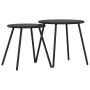 Mesitas de jardín redondas 2 ud acero recubrimiento polvo negro de , Mesas de jardín - Ref: Foro24-4008112, Precio: 74,63 €, ...