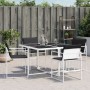 Sillas de jardín con cojines 4 uds acero blanco y textilene de , Sillas de jardín - Ref: Foro24-4008590, Precio: 159,43 €, De...