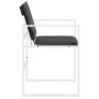 Sillas de jardín con cojines 4 uds acero blanco y textilene de , Sillas de jardín - Ref: Foro24-4008590, Precio: 159,43 €, De...