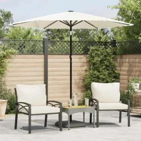 Sombrilla de jardín con poste de acero blanca 223x223x213 cm de , Sombrillas - Ref: Foro24-4005100, Precio: 76,90 €, Descuent...