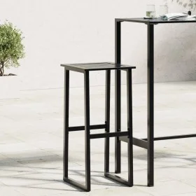 Taburetes de bar 2 unidades acero negro 38x38x80 cm de , Sillas de jardín - Ref: Foro24-4009265, Precio: 121,79 €, Descuento: %