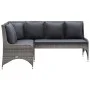 Garten-Ecksofas 2 Stück graues PE-Rattan von vidaXL, Outdoor-Sofas - Ref: Foro24-310223, Preis: 339,55 €, Rabatt: %