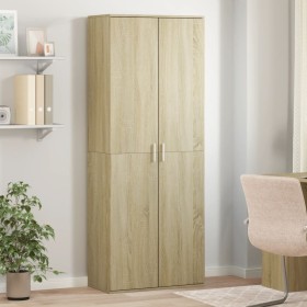 Aparador alto madera de ingeniería roble Sonoma 70x35x180 cm de , Taquillas y armarios de almacenamiento - Ref: Foro24-327666...