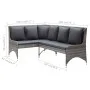 Garten-Ecksofas 2 Stück graues PE-Rattan von vidaXL, Outdoor-Sofas - Ref: Foro24-310223, Preis: 339,55 €, Rabatt: %