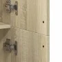Aparador alto madera de ingeniería roble Sonoma 70x35x180 cm de , Taquillas y armarios de almacenamiento - Ref: Foro24-327666...