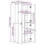 Aparador alto madera de ingeniería roble ahumado 70x35x180 cm de , Taquillas y armarios de almacenamiento - Ref: Foro24-32766...