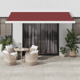 Toldo retráctil automático burdeos 450x300 cm de , Toldos - Ref: Foro24-3215326, Precio: 814,77 €, Descuento: %