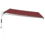 Toldo retráctil automático burdeos 450x300 cm de , Toldos - Ref: Foro24-3215326, Precio: 757,77 €, Descuento: %