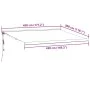 Toldo retráctil automático burdeos 450x300 cm de , Toldos - Ref: Foro24-3215326, Precio: 757,77 €, Descuento: %