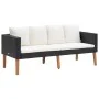 Sofá de jardín 2 plazas con cojines ratán sintético negro von vidaXL, Outdoor-Sofas - Ref: Foro24-310216, Preis: 154,99 €, Ra...