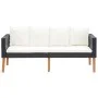 Sofá de jardín 2 plazas con cojines ratán sintético negro von vidaXL, Outdoor-Sofas - Ref: Foro24-310216, Preis: 154,99 €, Ra...