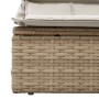 Tumbona doble con capota y cojines ratán sintético beige de , Tumbonas - Ref: Foro24-368641, Precio: 311,07 €, Descuento: %