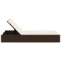 Tumbona doble con cojines ratán sintético marrón de , Tumbonas - Ref: Foro24-368629, Precio: 259,04 €, Descuento: %