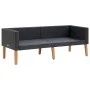 Sofá de jardín 2 plazas con cojines ratán sintético negro von vidaXL, Outdoor-Sofas - Ref: Foro24-310216, Preis: 154,99 €, Ra...
