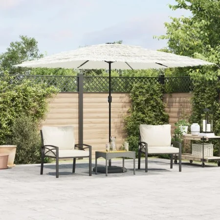 Sombrilla de jardín con poste de acero blanca 290x290x238 cm de , Sombrillas - Ref: Foro24-4005085, Precio: 130,39 €, Descuen...