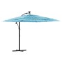 Sombrilla de jardín con poste de acero azul 269x269x235 cm de , Sombrillas - Ref: Foro24-4005079, Precio: 126,08 €, Descuento: %