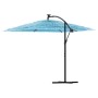 Sombrilla de jardín con poste de acero azul 269x269x235 cm de , Sombrillas - Ref: Foro24-4005079, Precio: 126,08 €, Descuento: %