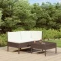 Set muebles de jardín 3 pzas y cojines ratán sintético marrón de vidaXL, Conjuntos de jardín - Ref: Foro24-310185, Precio: 17...