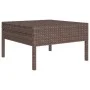 Set muebles de jardín 3 pzas y cojines ratán sintético marrón de vidaXL, Conjuntos de jardín - Ref: Foro24-310185, Precio: 17...