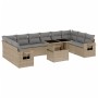 Set de sofás de jardín 11pzas con cojines ratán sintético beige de , Conjuntos de jardín - Ref: Foro24-3268149, Precio: 736,8...