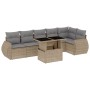 Set sofás de jardín 7 piezas y cojines ratán sintético beige de , Conjuntos de jardín - Ref: Foro24-3268549, Precio: 500,76 €...