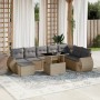 Set de sofás de jardín 9 pzas con cojines ratán sintético beige de , Conjuntos de jardín - Ref: Foro24-3268729, Precio: 575,7...
