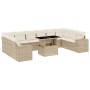 Set de sofás de jardín 11pzas con cojines ratán sintético beige de , Conjuntos de jardín - Ref: Foro24-3269408, Precio: 750,5...