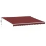 Toldo retráctil automático con luces LED burdeos 450x350 cm de , Toldos - Ref: Foro24-3214989, Precio: 674,19 €, Descuento: %