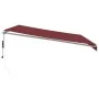 Toldo retráctil automático con luces LED burdeos 450x350 cm de , Toldos - Ref: Foro24-3214989, Precio: 674,19 €, Descuento: %
